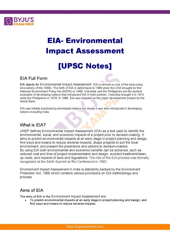 picture_Environmental Assessment Pdf 49468 | Eia Environmental Impact Assessment Upsc Notes 20