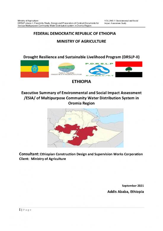picture1_Environmental Assessment Pdf 50367 | Fina Revised Executive Summary Of Esia For Regional Water Distribution System In Oromia Region