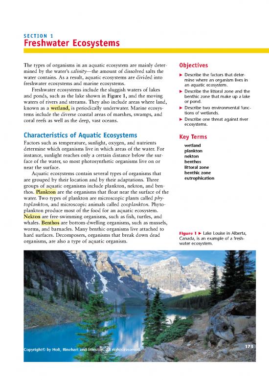 picture_Types Of Aquatic Ecosystem Pdf 49911 | Freshwater Ecosystems 1