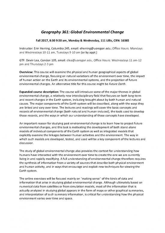 picture Global Environmental Change Pdf 49750 | Geog 361 Syllabus Fall2017 V1 12mlv2g