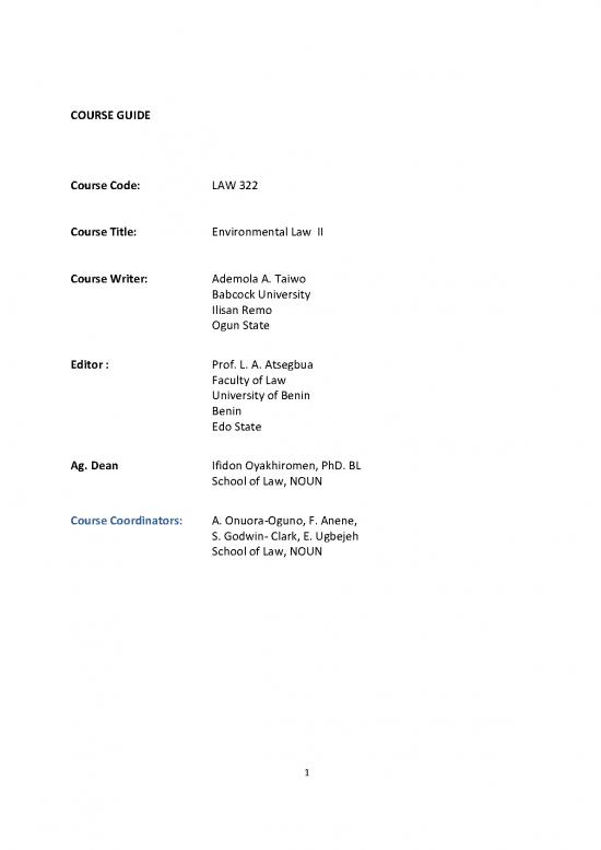 picture The Environment Pdf 49987 | Law 322 Environmental Law Ii