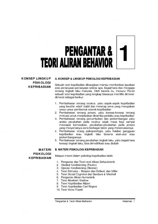 picture Psikologi Pdf 51625 | Materi 01  Pengantardan Teoribehavior