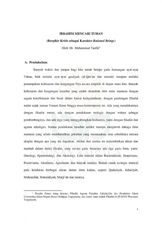picture Filsafat Ilmu Pdf 51216 | Muhammad Taufik   Ibrahim Mencari Tuhan