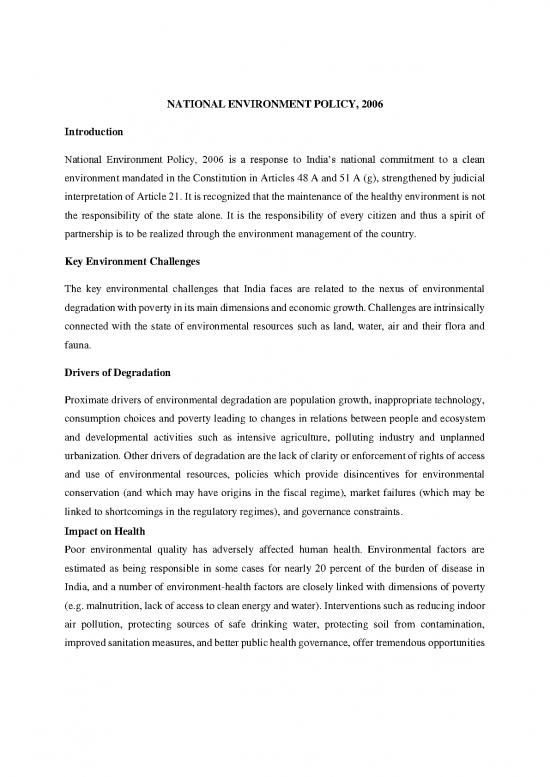 picture The Environment Pdf 49770 | National Environmental Policy, 2006