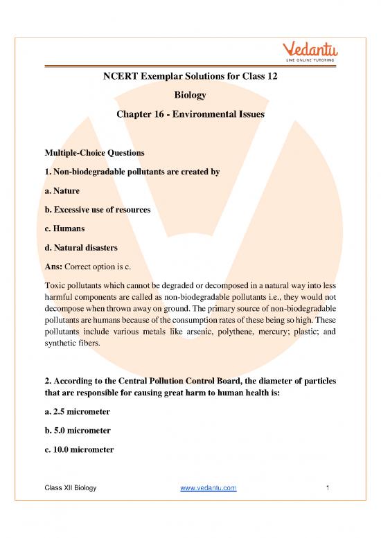 picture Environmental Pollution Pdf 50183 | Ncert Exemplar Solutions Class 12 Biology Chapter 16