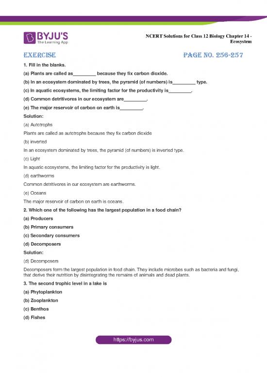 picture Ecosystem Pdf 49503 | Ncert Solutions Feb2021 For Class 12 Biology Chapter 14
