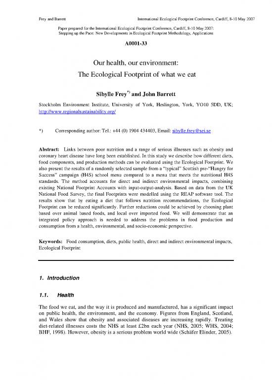 picture1_The Environment Pdf 49496 | Our Health Our Environment Ecological Footprin