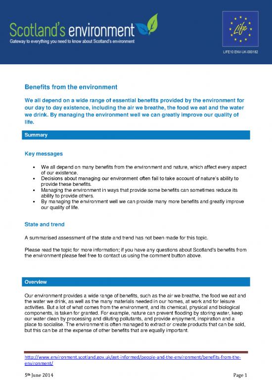 picture The Environment Pdf 50622 | People And The Environment Benefits From The Environment