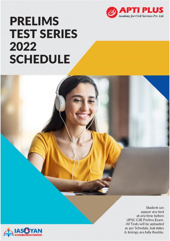 picture Schedule Pdf 50759 | Prelims 2022 Test Series Brochure