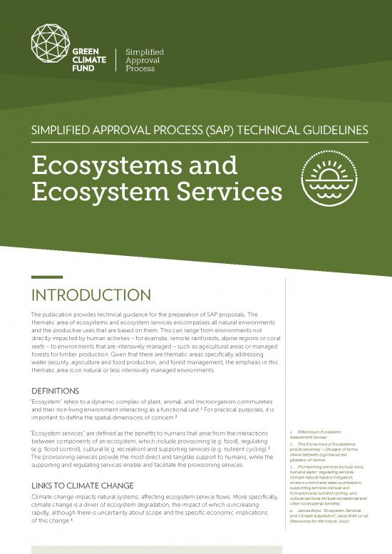 picture1_The Environment Pdf 50728 | Sap Technical Guidelines Ecosystems And Ecosystem Services