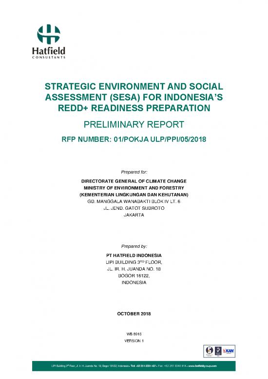 picture The Environment Pdf 49604 | Sesa Document For Indonesias Redd Readiness Preparation