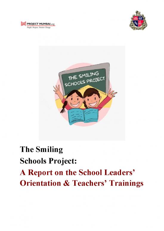 picture Theoretical Orientation Pdf 50056 | The Smiling Schools Project Leaders Orientation And Teachers Training Report Marathi