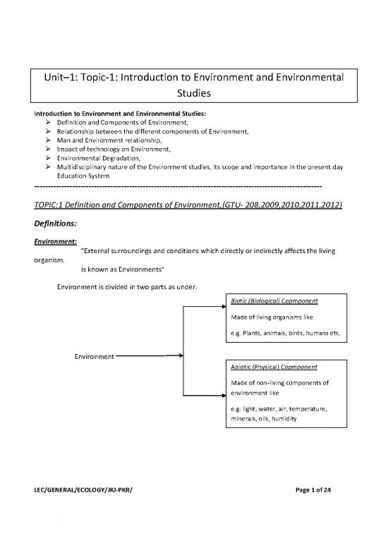 picture The Environment Pdf 49851 | Unit 1 Chapter 12  Introduction To Environment And Environmental Studies