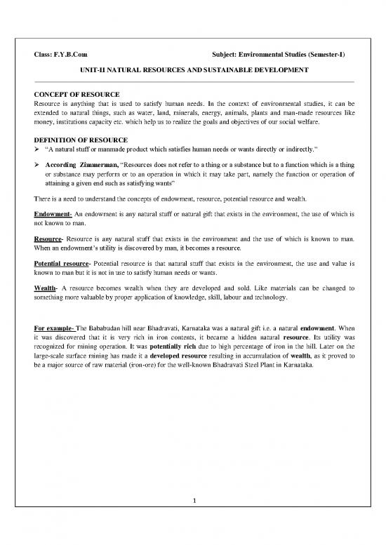 picture1_Environmental Development Pdf 50732 | Unit Ii (sem Ii) Evs  Natural Resources