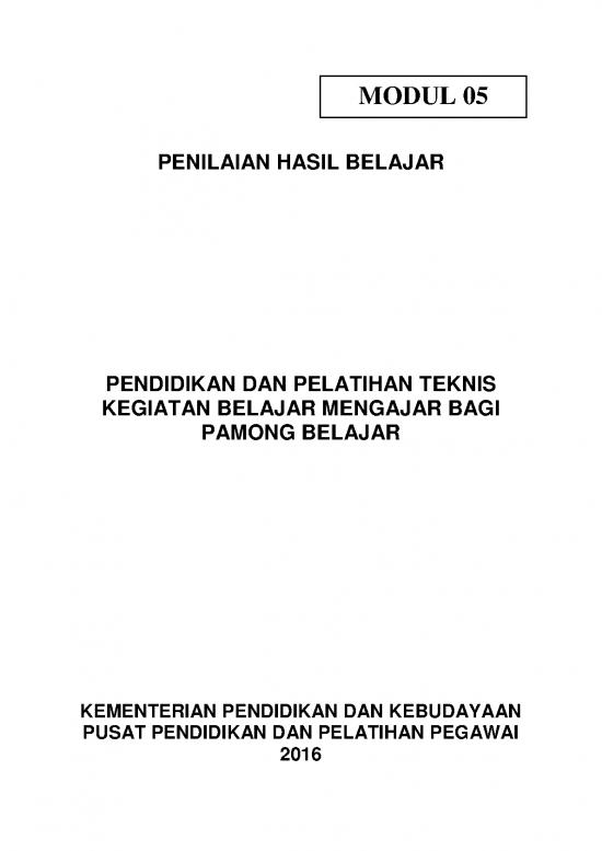 picture_Pendidikan Pdf 53647 | 15 Modul Pelatihan Tfm Bagi Pamong Belajar  Penilaian Hasil Belajar