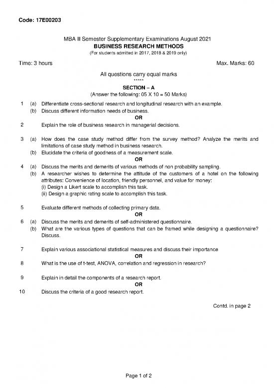 picture Research Pdf 53381 | 17e00203  Business Research Methods