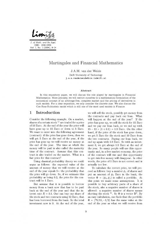 picture1_Money Pdf 52501 | 280068 Martingales And Financial Mathematics E26557ff