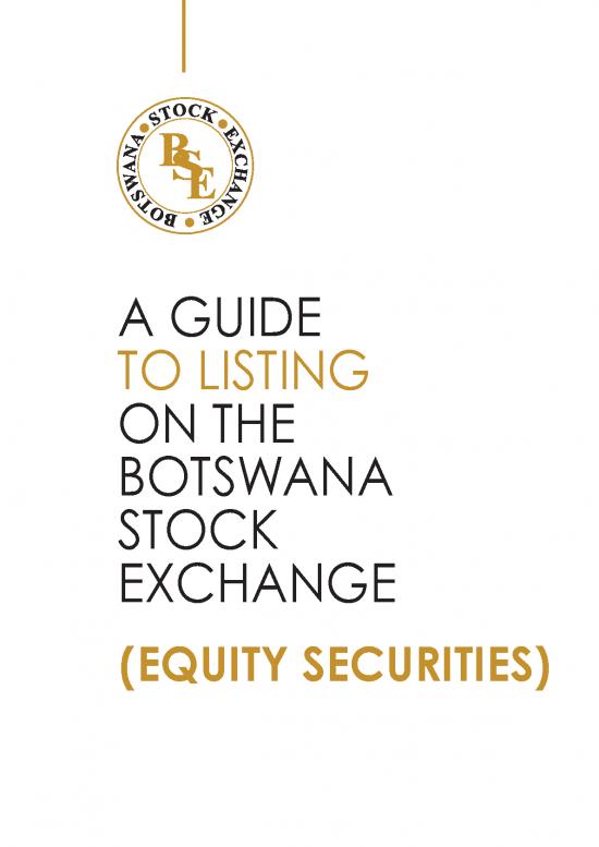 picture1_The Environment Pdf 53444 | A Guide To Listing On The Botswana Stock Exchange Equity Securities