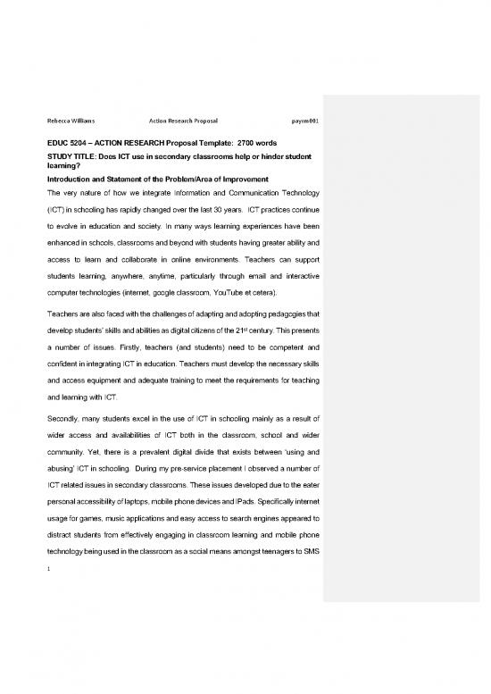picture Sample Of Research Proposal Pdf 52144 | Action Research Proposal