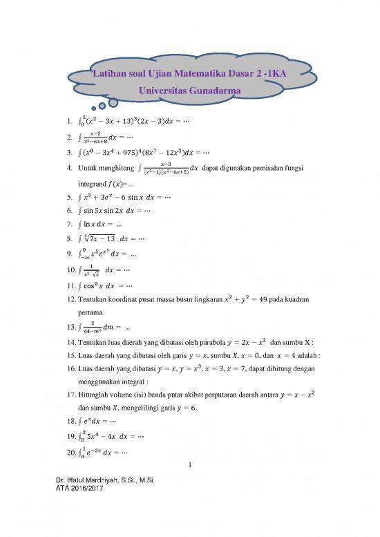 picture Matematika Pdf 53825 | Contoh Soal Matdas 2 Si Iffatul M