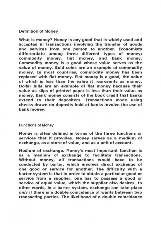 picture Money Pdf 52711 | Definition Of Money