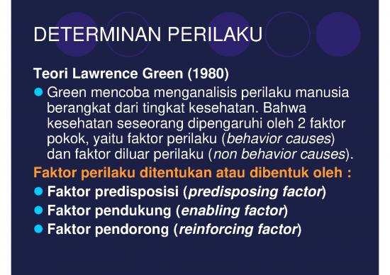 picture Teori Lawrence Green 54116 | Determinan Perilaku 2