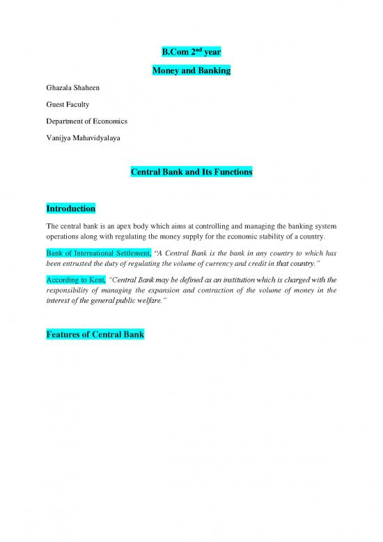 picture1_Money Pdf 53186 | Ghazala Central Bank And Its Functions Money & Banking Com Part  2