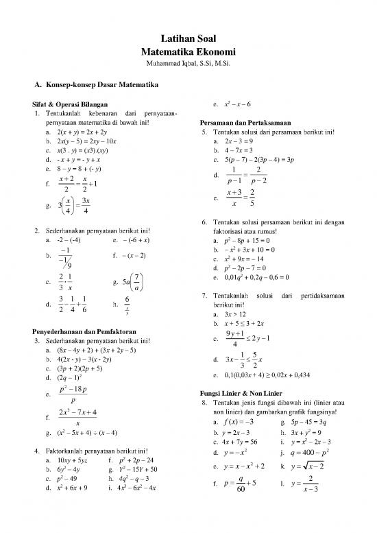 picture Matematika Pdf 53771 | Latihan Soal Matematika Ekonomi