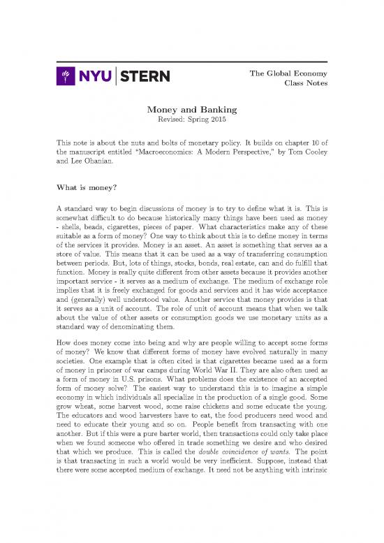 picture Money Pdf 52665 | Notes Money Banking