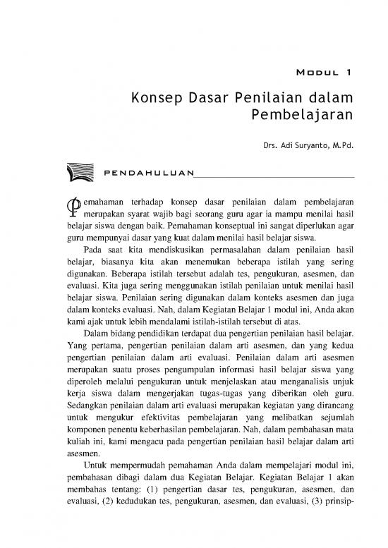 picture Contoh Penilaian Pembelajaran 53661 | Pdgk4301 M1