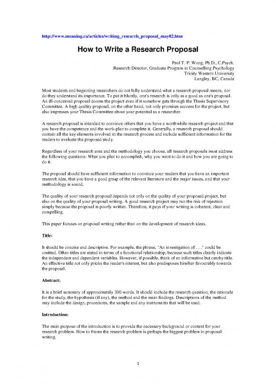 picture Sample Of Research Proposal Pdf 53215 | Proposal