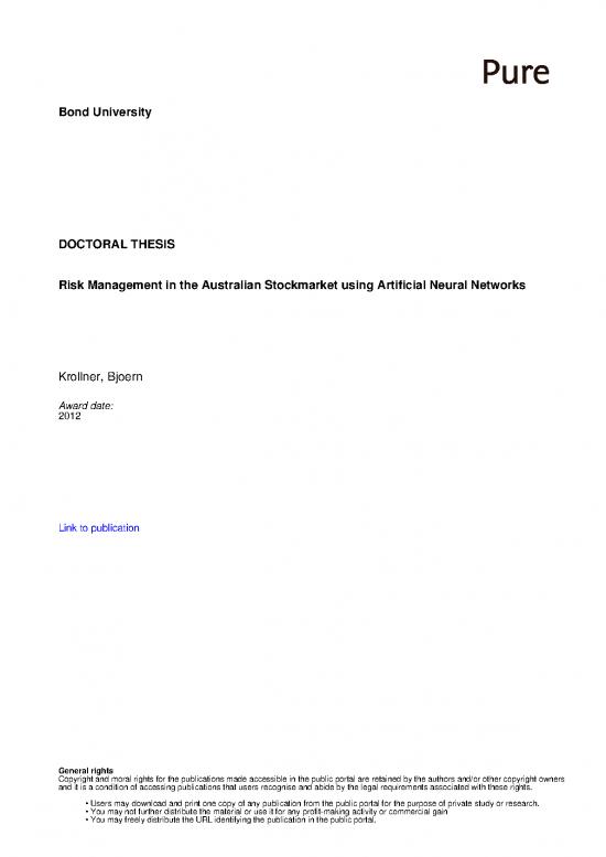 picture1_Research Pdf 52935 | Risk Management In The Australian Stockmarket Using Artificial Neural Networks