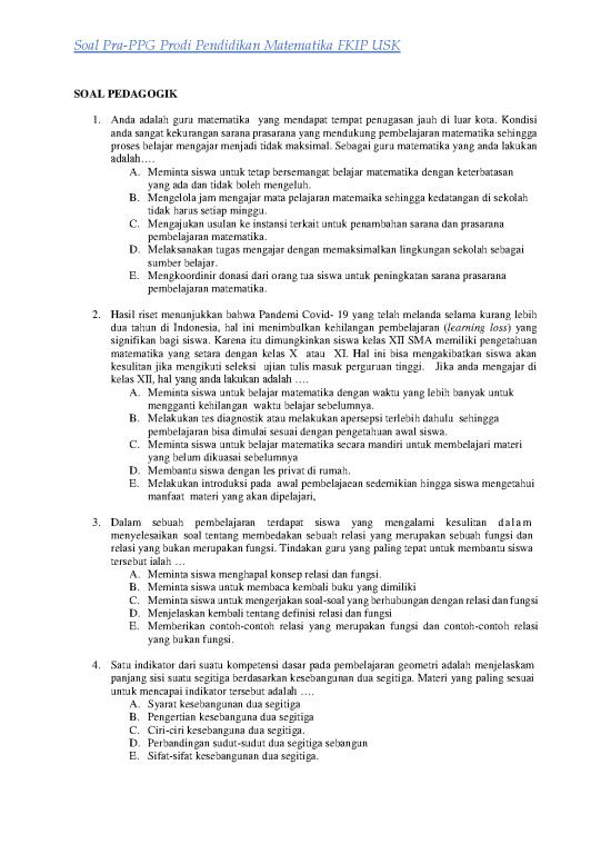 picture1_Matematika Pdf 54050 | Soal Pre Test Pra Ppg Materi Pedagogi Matematika