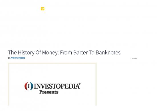 picture Money Pdf 52454 | The History Of Money  From Barter To Banknotes