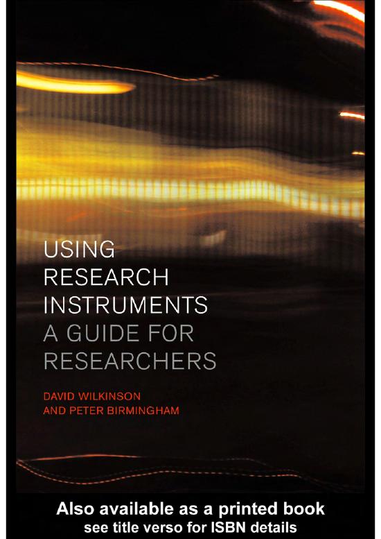 picture1_Research Pdf 53109 | Using Research Instruments A Toolkit For Researchers