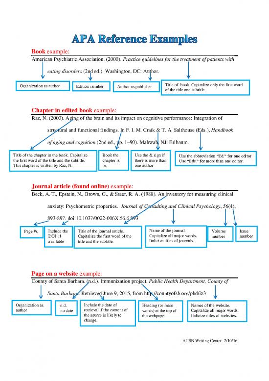 picture Journal Pdf 53298 | Writing Center  Apa References Examples Page Short