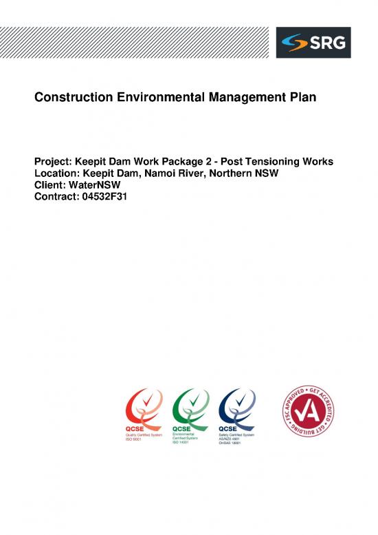 picture Environmental Changes Pdf 56177 | 01 Keepit Dam Upgrade Post Tensioning Construction Environmental Management Plan