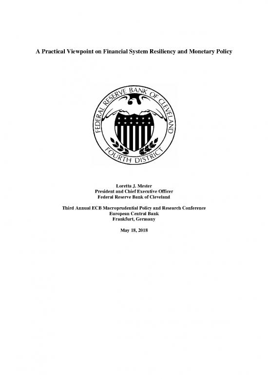 picture_Research Pdf 54905 | 2018 05 17 18   Mester Ecb  Macroprudential Conference