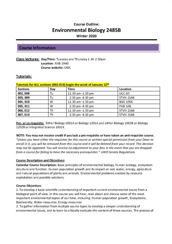 picture Environmental Science Pdf 56143 | 2020 Biology 2485b Course Outline