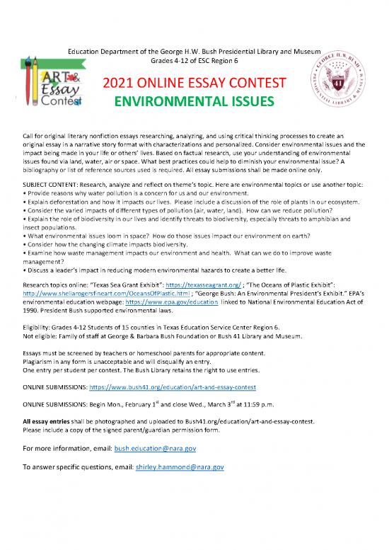 picture Research Pdf 55944 | 2021 Essay Contest George Hw Bush