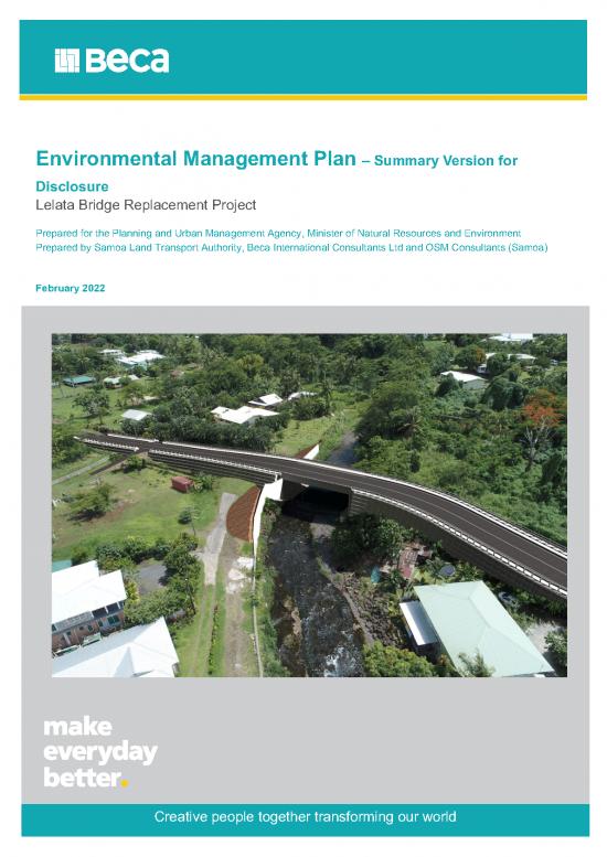 picture Environmental Assessment Pdf 56048 | 5919 Samoa Lelata Bridge Environmental Management Plan 27522 Summary Version For Disclosure