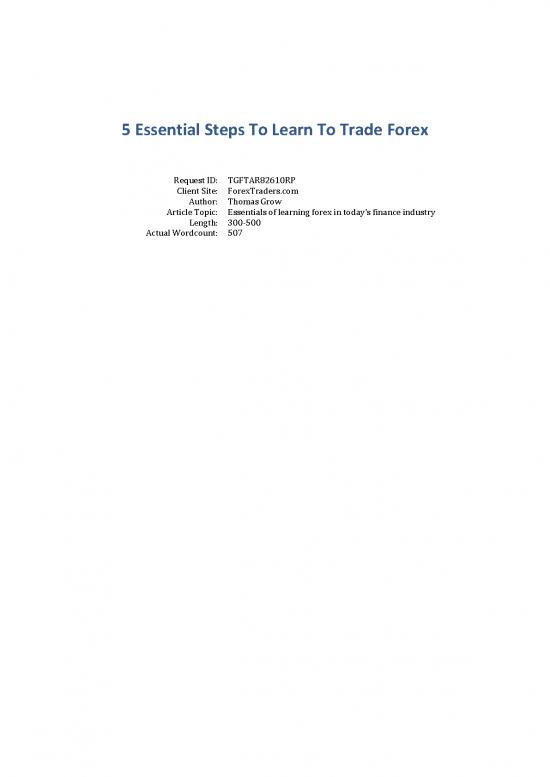picture1_Master Thesis Pdf 56226 | 5 Essential Steps To Learn To Trade Forex Sep2010