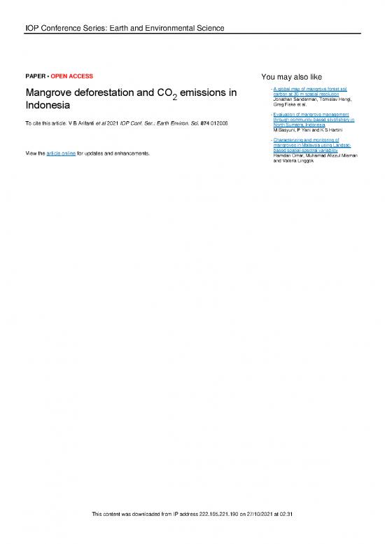 picture_Environmental Science Pdf 56227 | Arifanti 2021 Iop Mangrove Deforestation And Co2 Emissions In Indonesia