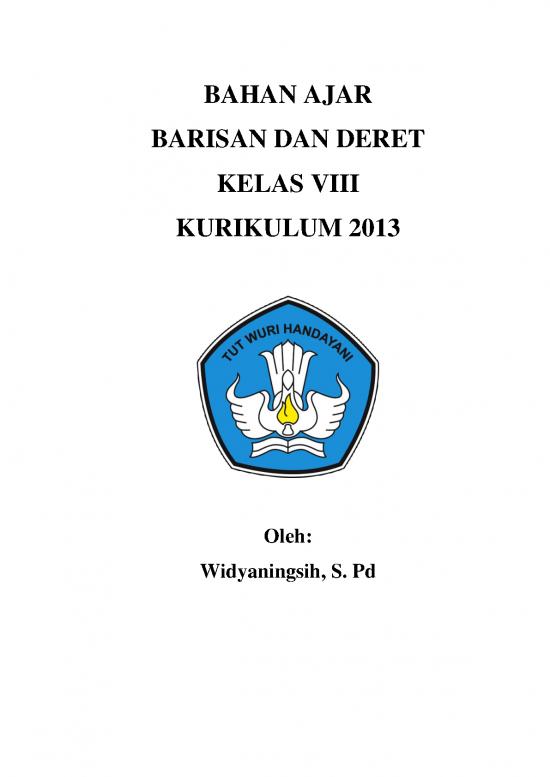 picture Materi Pola Bilangan Kelas 8 Kurikulum 2013 Pdf 54520 | Bahan Ajar Widyaningsih Barisan Dan Deret