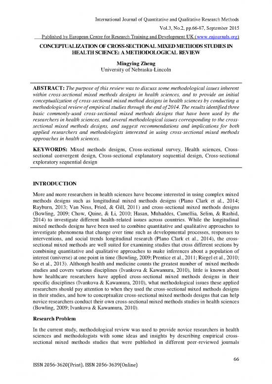 picture1_Research Pdf 54893 | Conceptualization Of Cross Sectional Mixed Methods Studies In Health Science