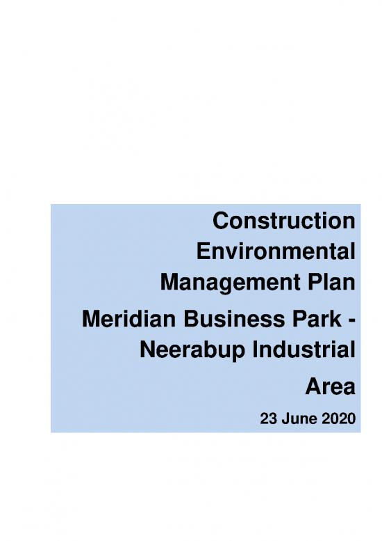 picture The Environment Pdf 56174 | Construction Environmental Management Plan  Cemp  June 2020   Neerabup Industrial Arepdf