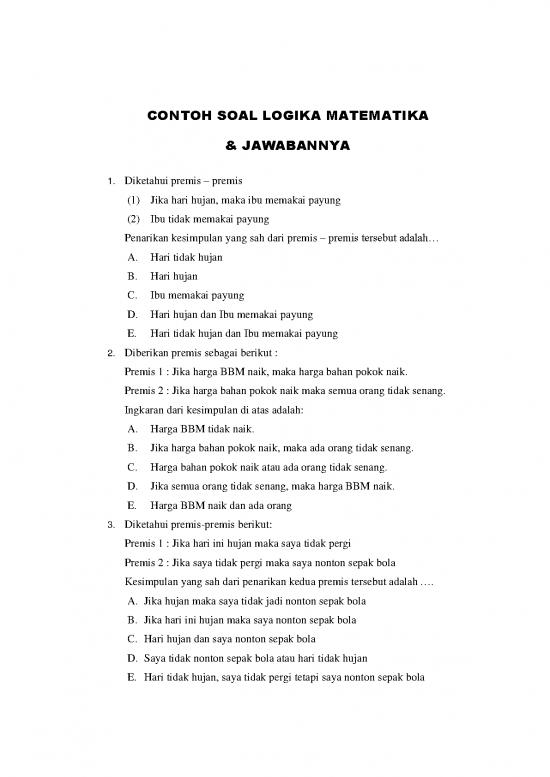 picture_Matematika Pdf 54529 | Download Contoh Soal Logika Matematika Jawabannya Pdf