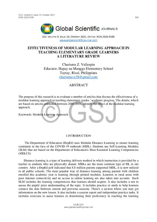 picture Research Pdf 55061 | Effectiveness Of Modular Learning Approach In Teaching Elementary Grade Learners