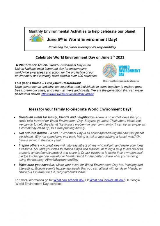 picture The Environment Pdf 56008 | Environmental Newsletter June 2021