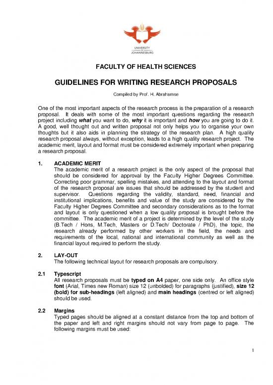 picture Sample Of Research Proposal Pdf 56020 | Guidelines For Writing Research Proposals